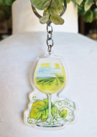 *Keychain Wine White NZ-KCHWW*